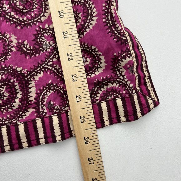 Tory Burch Shirt Women 6 Sequin Stephanie Tunic Fuchsia Lightweight Vibrant - Picture 11 of 11